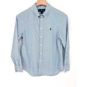 Polo Ralph Lauren Long Sleeve Button Down Shirt‎ Boys Size 14/16 XL Blues